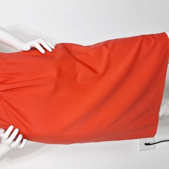 Boss Hugo Boss Re Orange Dipera Preppy Careerwear Sheath Midi Dress Size 6 - Picture 4 of 10